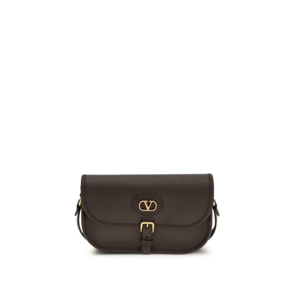 Bolso de hombro Valentino Garavani de piel de becerro marrón Bos Taurus