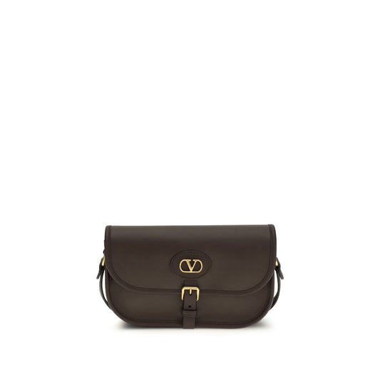 Bolso de hombro Valentino Garavani de piel de becerro marrón Bos Taurus