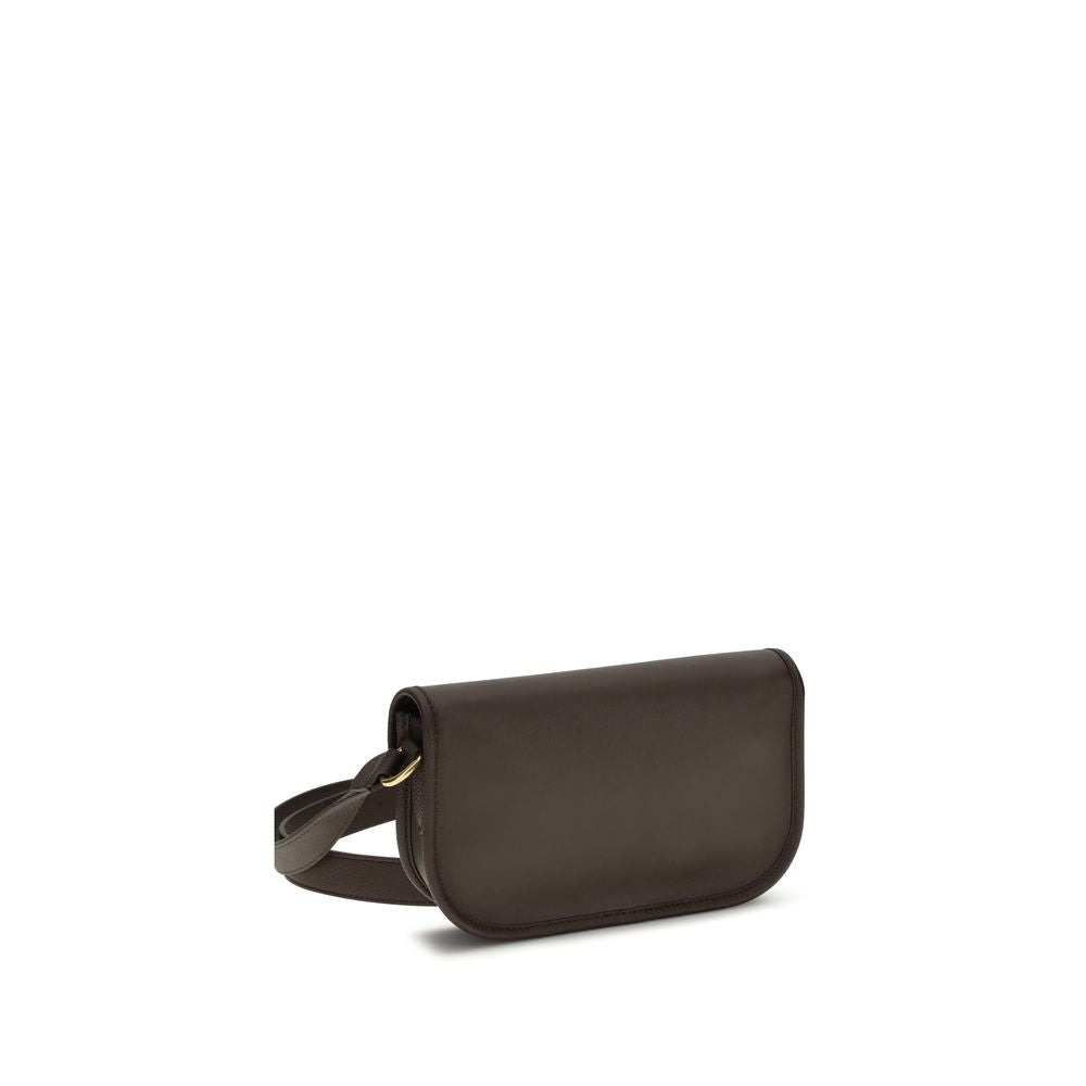 Bolso de hombro Valentino Garavani de piel de becerro marrón Bos Taurus