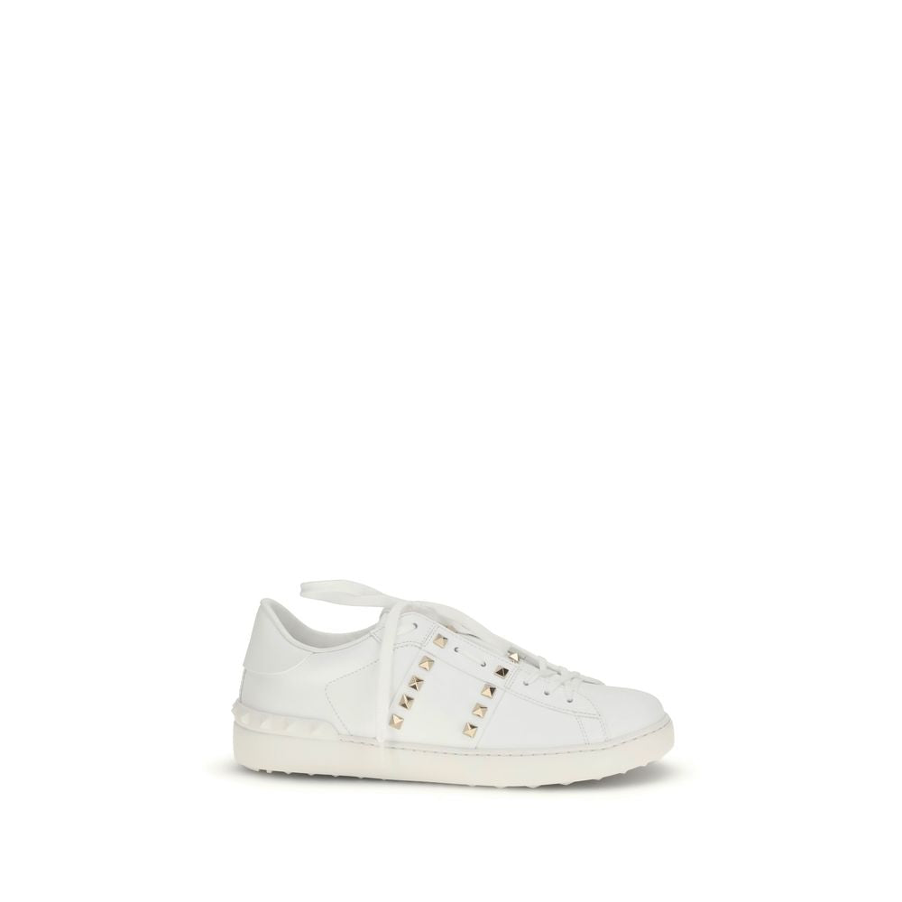 Valentino Garavani White Calfskin Low-Top Sneakers