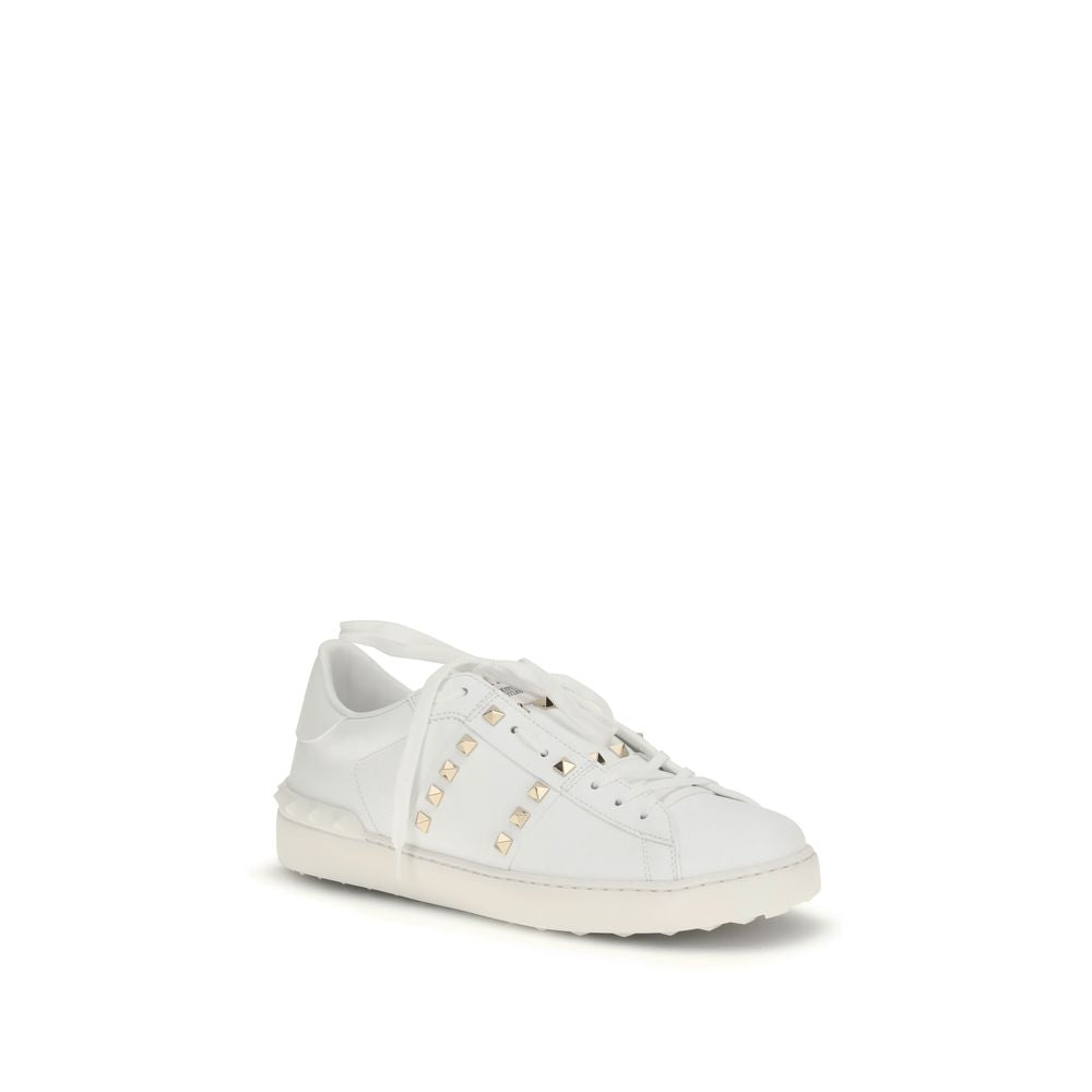 Valentino Garavani White Calfskin Low-Top Sneakers
