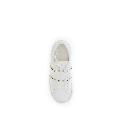 Valentino Garavani White Calfskin Low-Top Sneakers