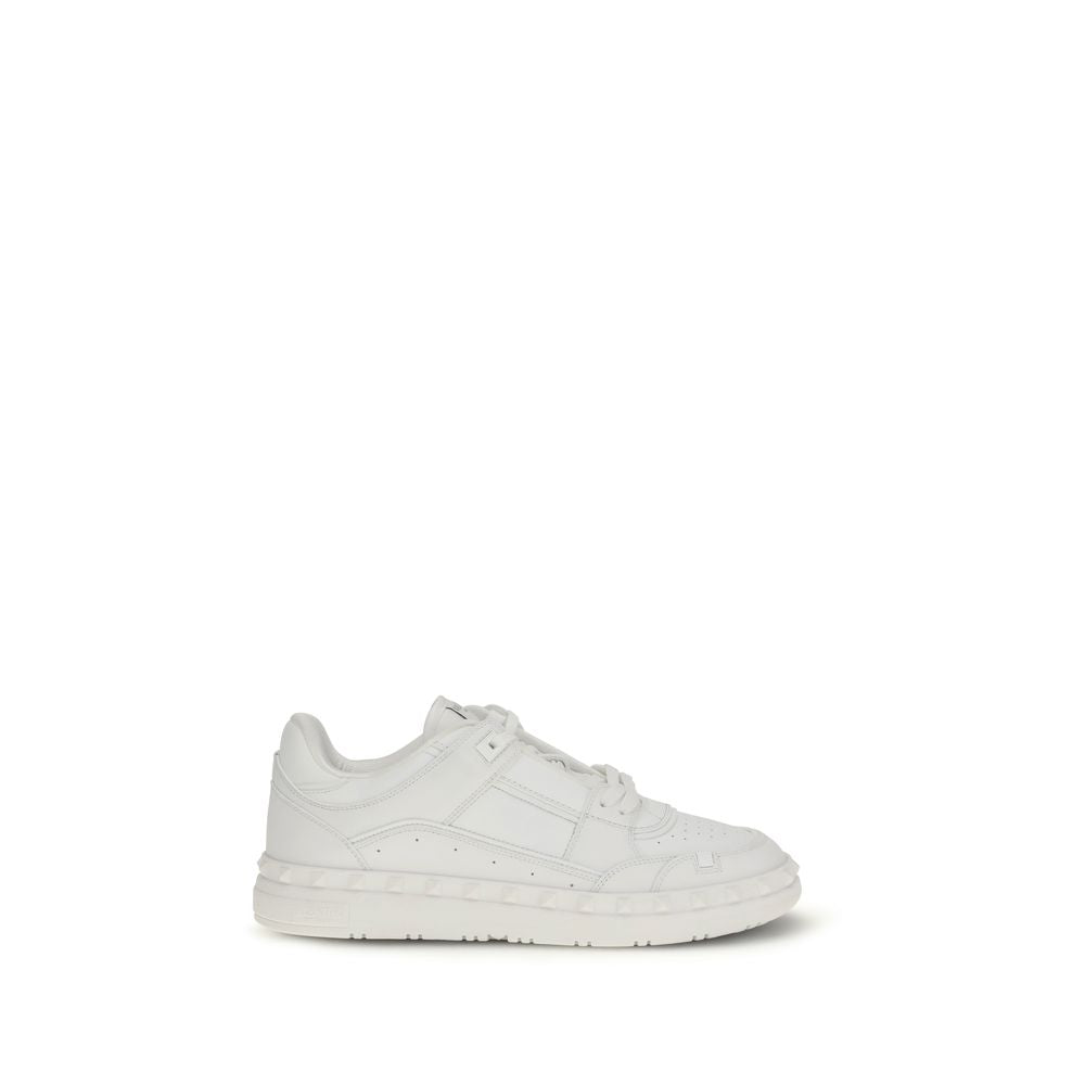 Zapatillas bajas Valentino Garavani de piel de becerro blanca Bos Taurus