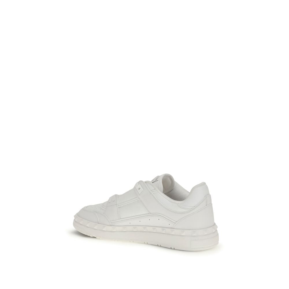 Zapatillas bajas Valentino Garavani de piel de becerro blanca Bos Taurus