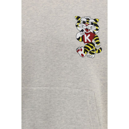 Sweat-shirt en coton gris Kenzo