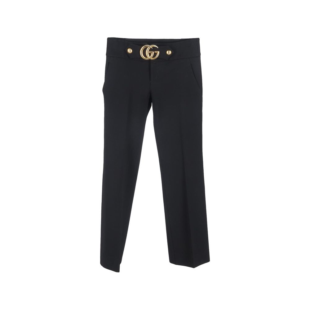 Gucci GG Marmont Collection Black Viscose Dress Pants
