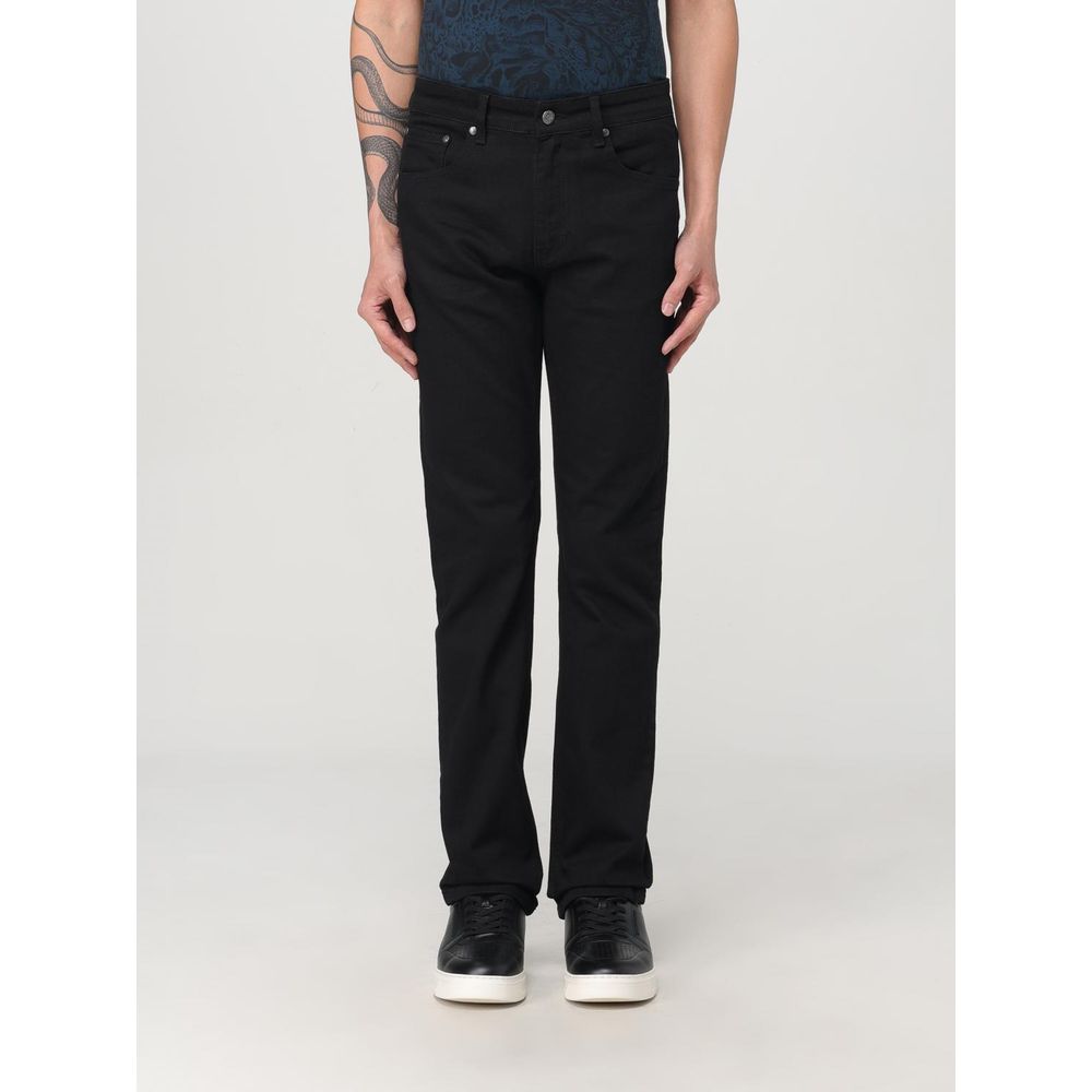 Jeans Just Cavalli Coupe Droite En Coton Noir