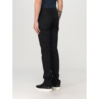 Jeans Just Cavalli Coupe Droite En Coton Noir