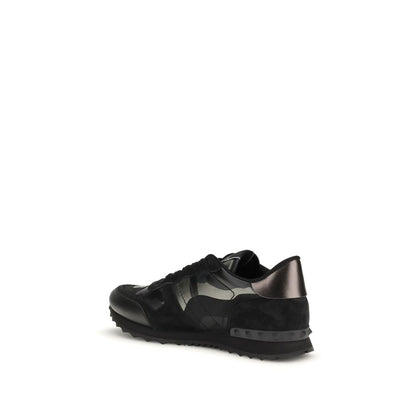 Zapatillas deportivas Valentino Garavani de piel de becerro negra Bos Taurus