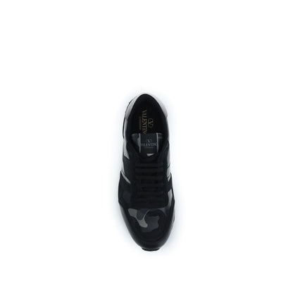 Zapatillas deportivas Valentino Garavani de piel de becerro negra Bos Taurus