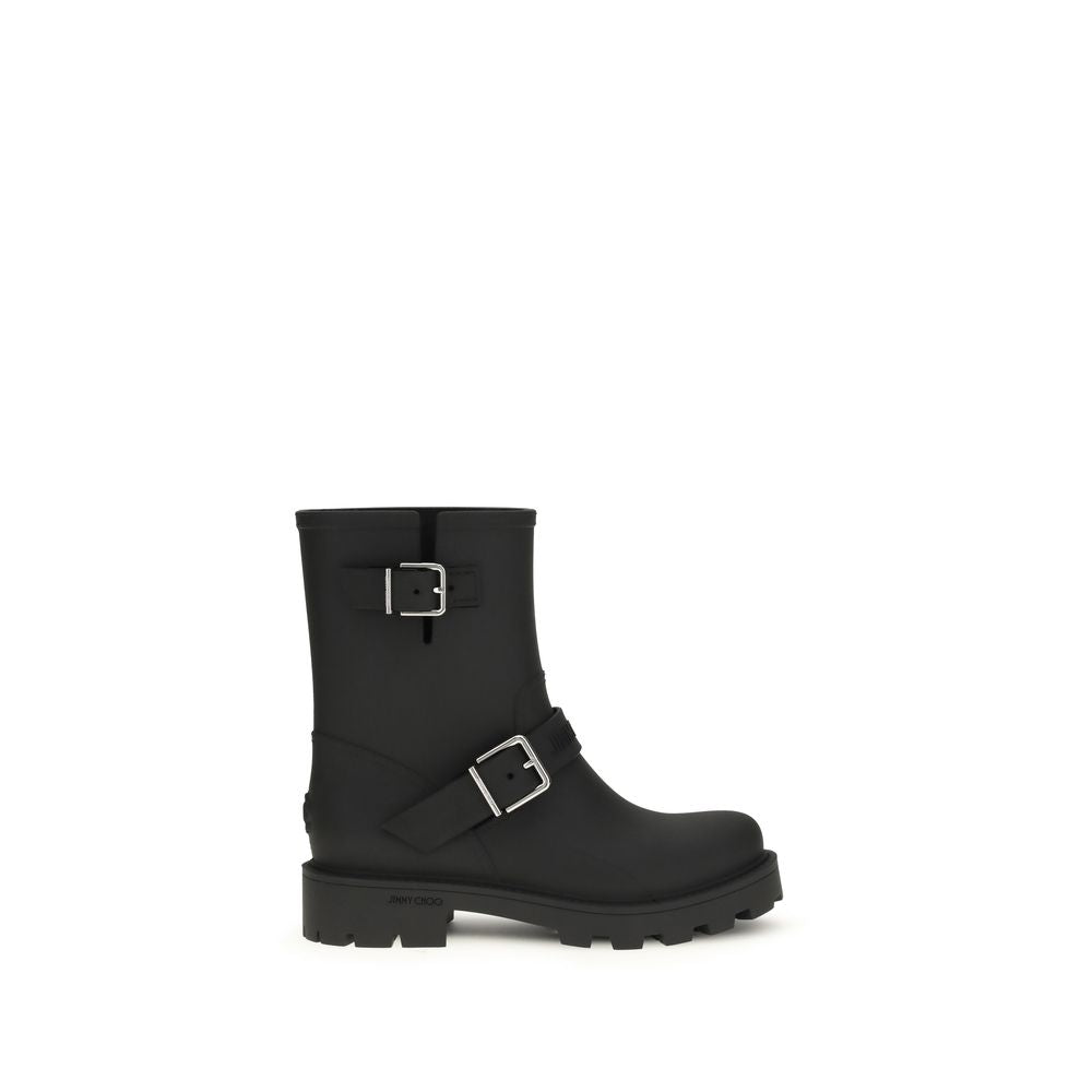 Botas De Lluvia De Poliuretano Negro De Jimmy Choo