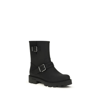 Botas De Lluvia De Poliuretano Negro De Jimmy Choo