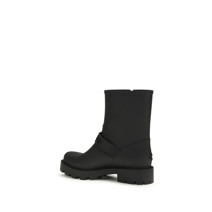 Botas De Lluvia De Poliuretano Negro De Jimmy Choo