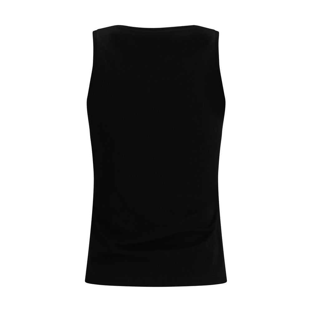 Balmain Black Cotton Graphic Design T-Shirt