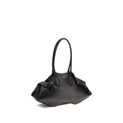 Sac bandoulière Alexander McQueen en cuir de veau noir Bos Taurus