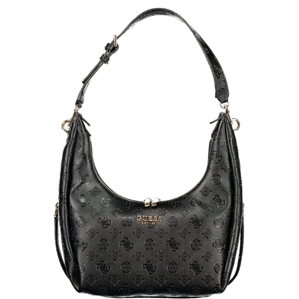 Bolso de mano de poliuretano negro para mujer Guess Jeans