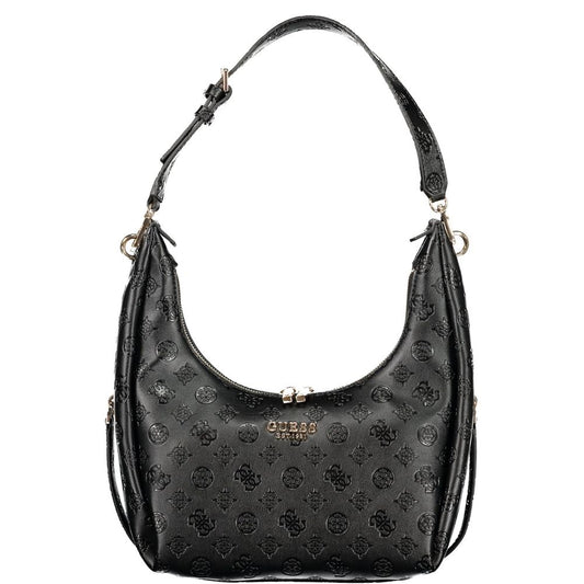 Bolso de mano de poliuretano negro para mujer Guess Jeans