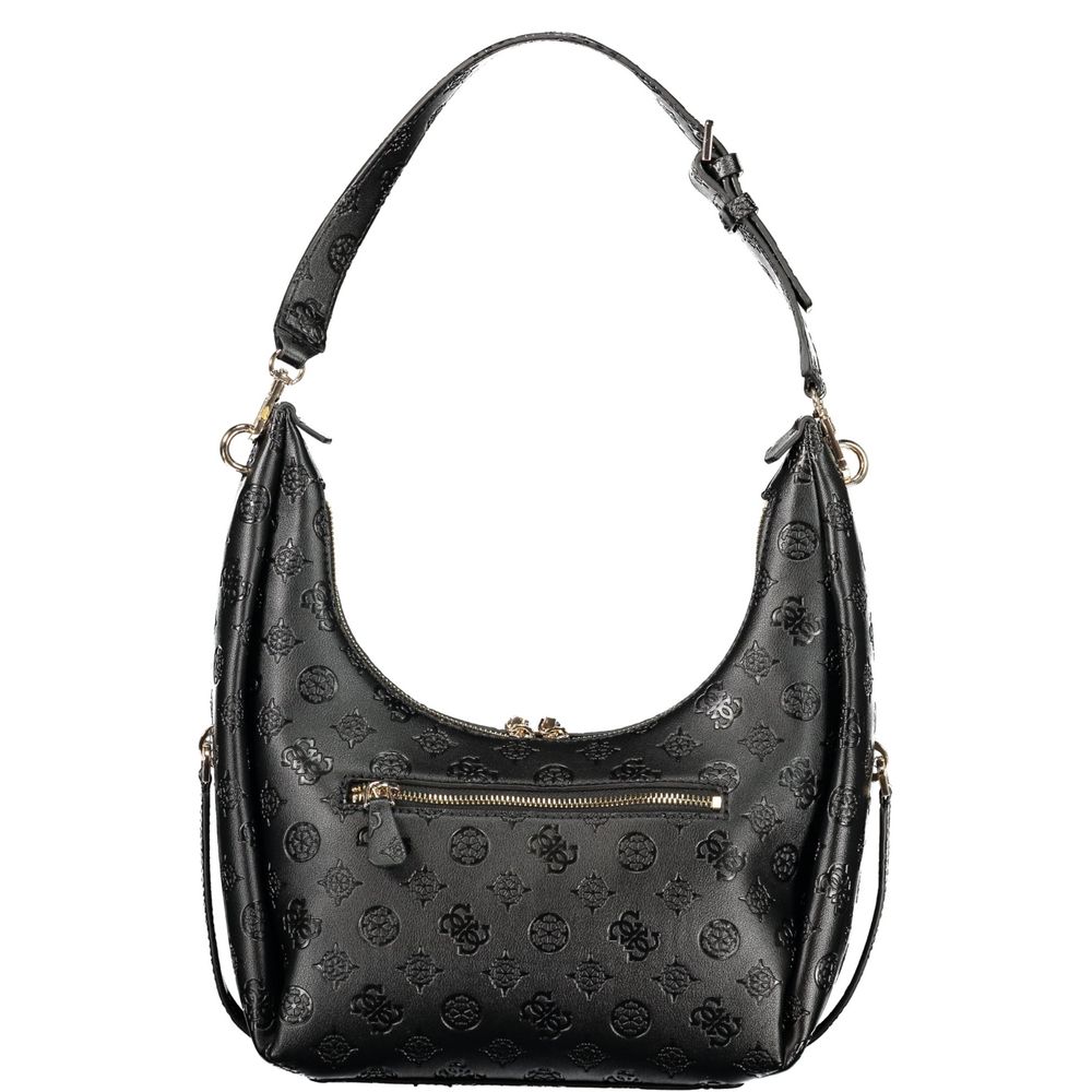 Bolso de mano de poliuretano negro para mujer Guess Jeans