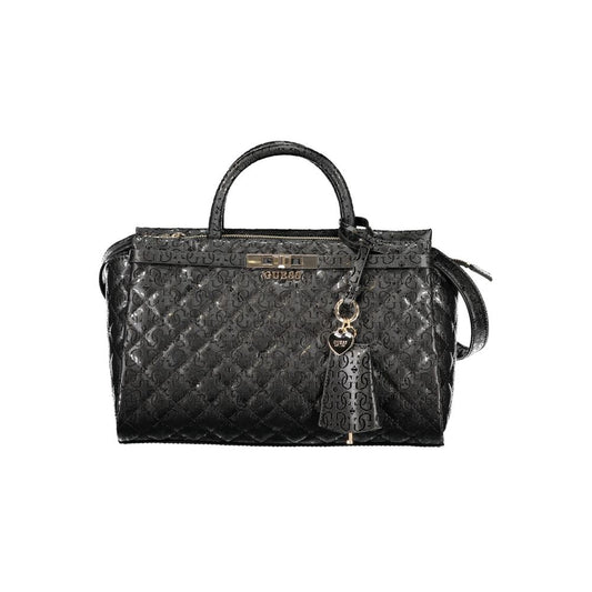 Bolso de mano de poliuretano negro para mujer Guess Jeans