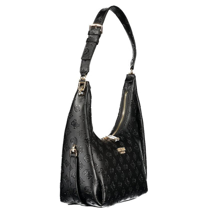 Bolso de mano de poliuretano negro para mujer Guess Jeans