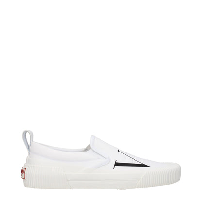 Mocassins Valentino Garavani en tissu blanc à enfiler