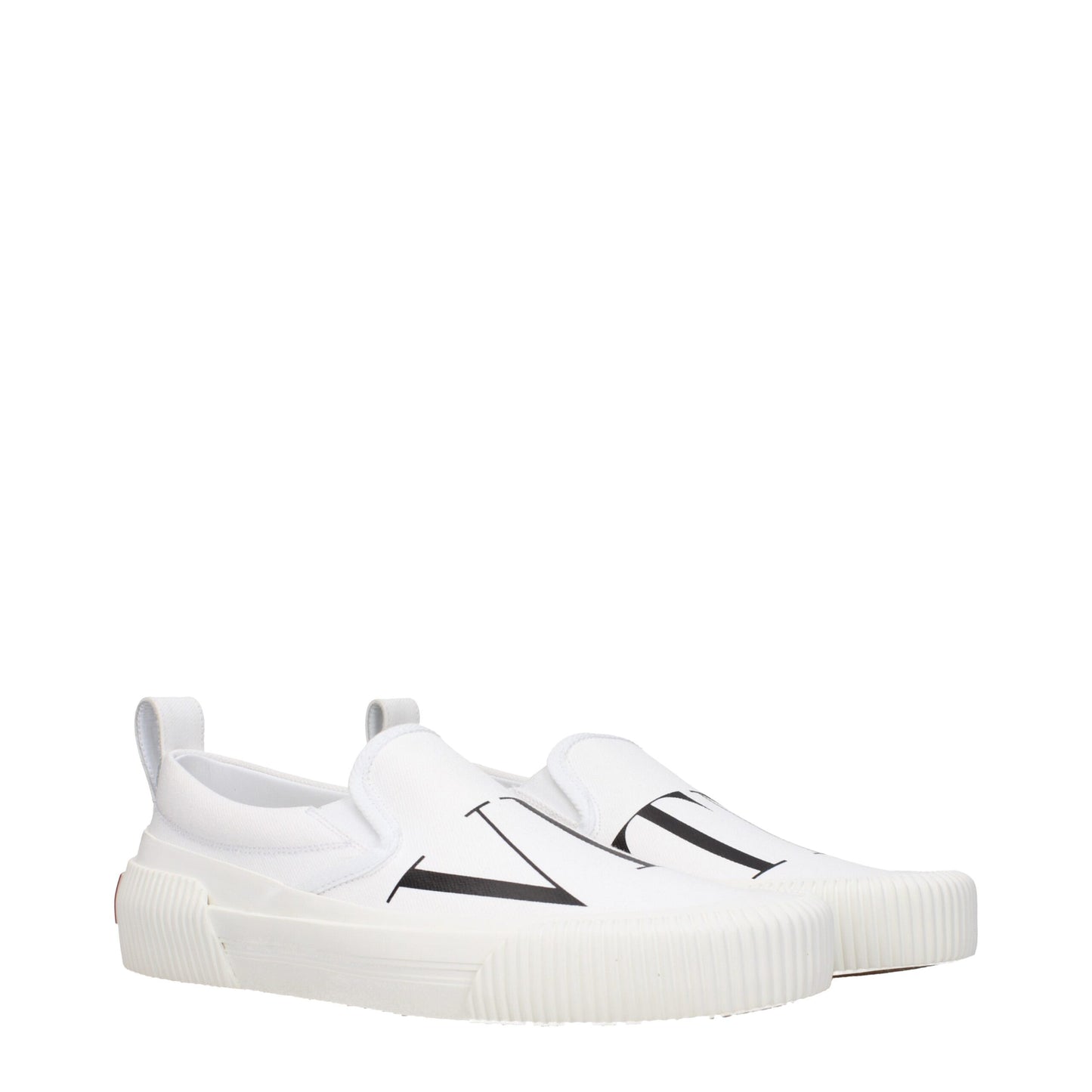 Mocassins Valentino Garavani en tissu blanc à enfiler