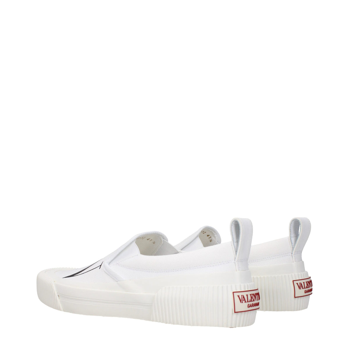 Mocassins Valentino Garavani en tissu blanc à enfiler