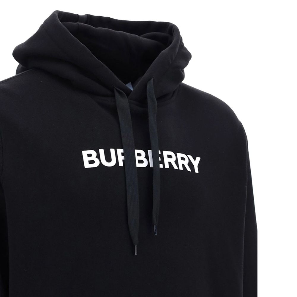 Burberry Black Structured Cut Cotton Sweatshirt