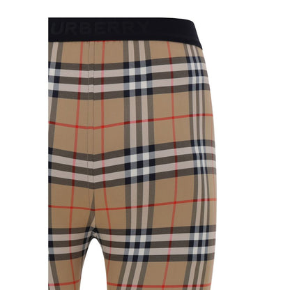 Leggings Burberry Marrones De Poliamida - Corte Ceñido