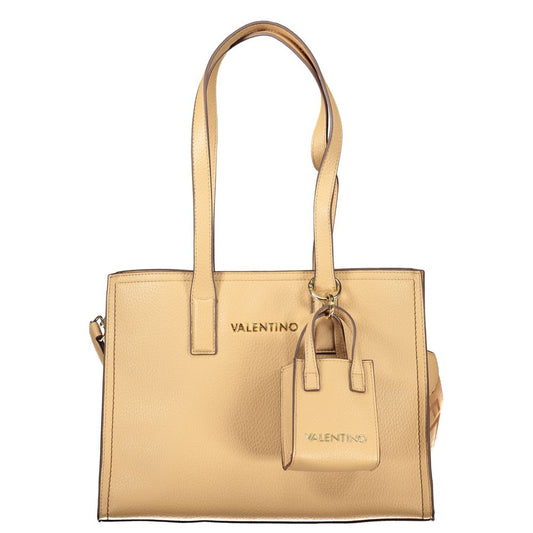 Bolso de mujer Mario Valentino de poliuretano beige con asas de hombro