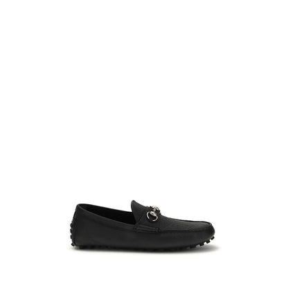 Mocasines sin cordones Gucci de piel de becerro negra Bos Taurus