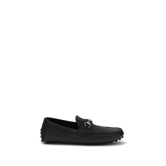 Mocasines sin cordones Gucci de piel de becerro negra Bos Taurus