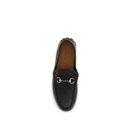 Mocasines sin cordones Gucci de piel de becerro negra Bos Taurus