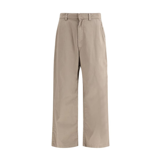 Pantalones casuales de algodón beige Balenciaga
