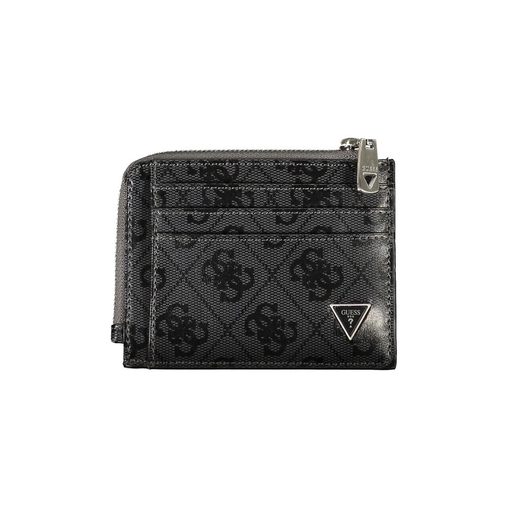 Guess Jeans Black Leather Card Holder Card Organizer