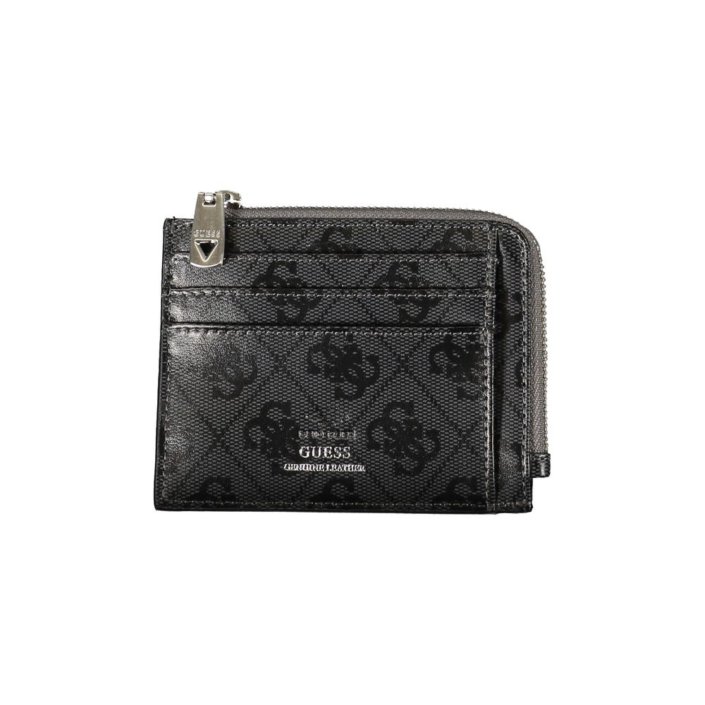 Guess Jeans Black Leather Card Holder Card Organizer