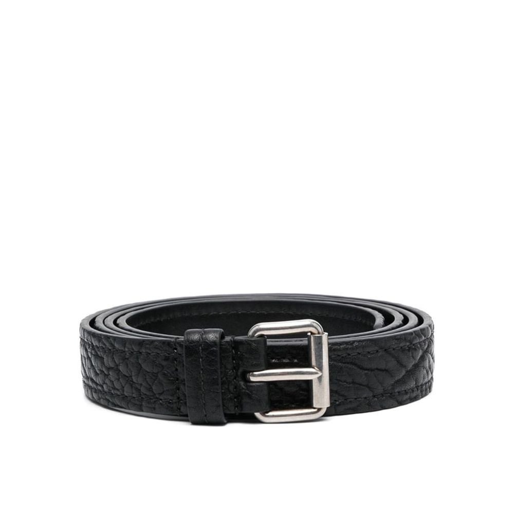 Prada Cinturón Negro De Piel De VacunoCon Corte Regular