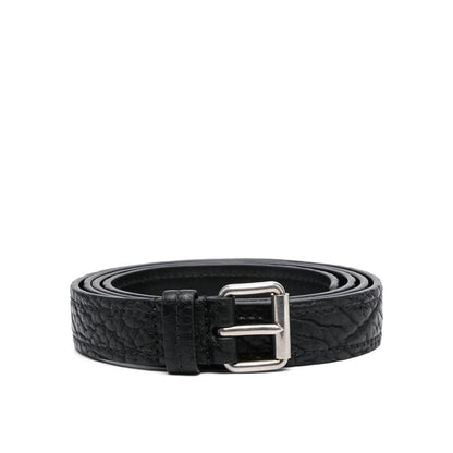 Prada Cinturón Negro De Piel De VacunoCon Corte Regular