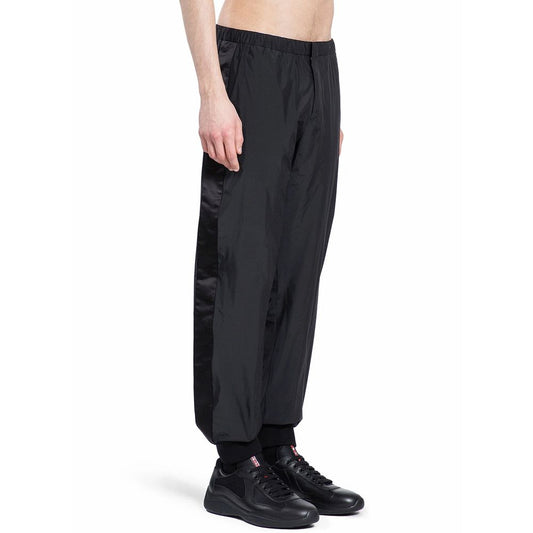 Pantalones de jogging de nylon negro Prada (pantalones de entrenamiento)
