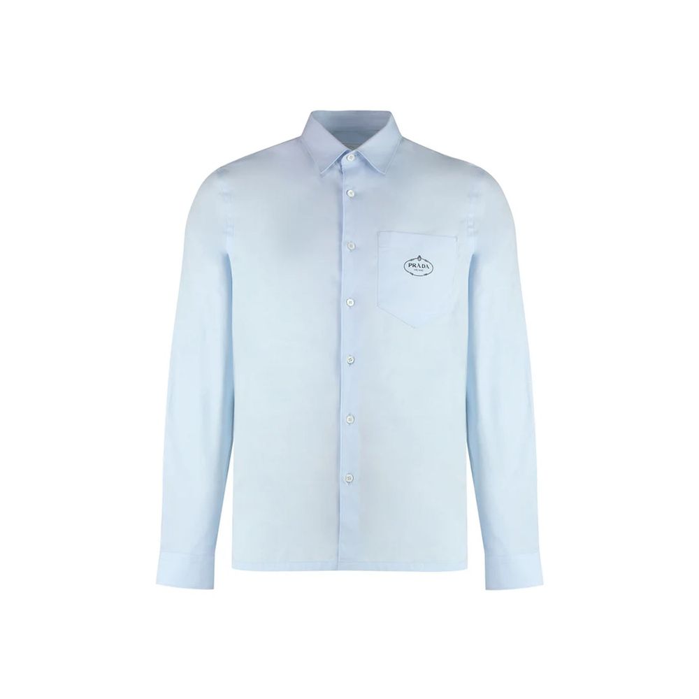 Camisa de vestir Prada de algodón azul