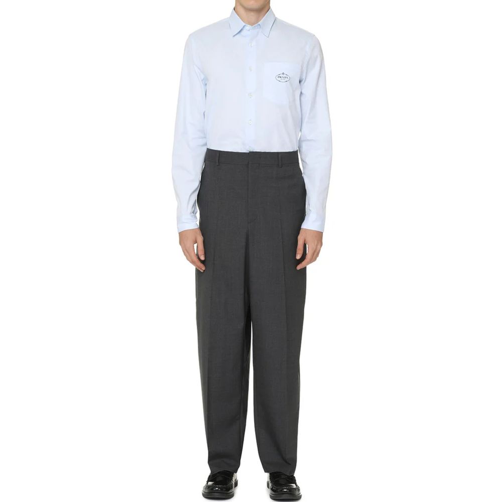 Camisa de vestir Prada de algodón azul