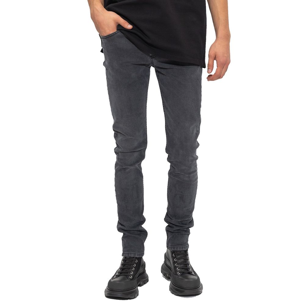 Alexander McQueen Jean skinny en coton noir