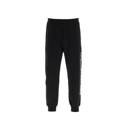 Alexander McQueen Joggers Negros De Algodón Para Entrenamiento