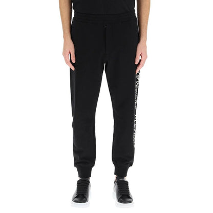 Alexander McQueen Joggers Negros De Algodón Para Entrenamiento