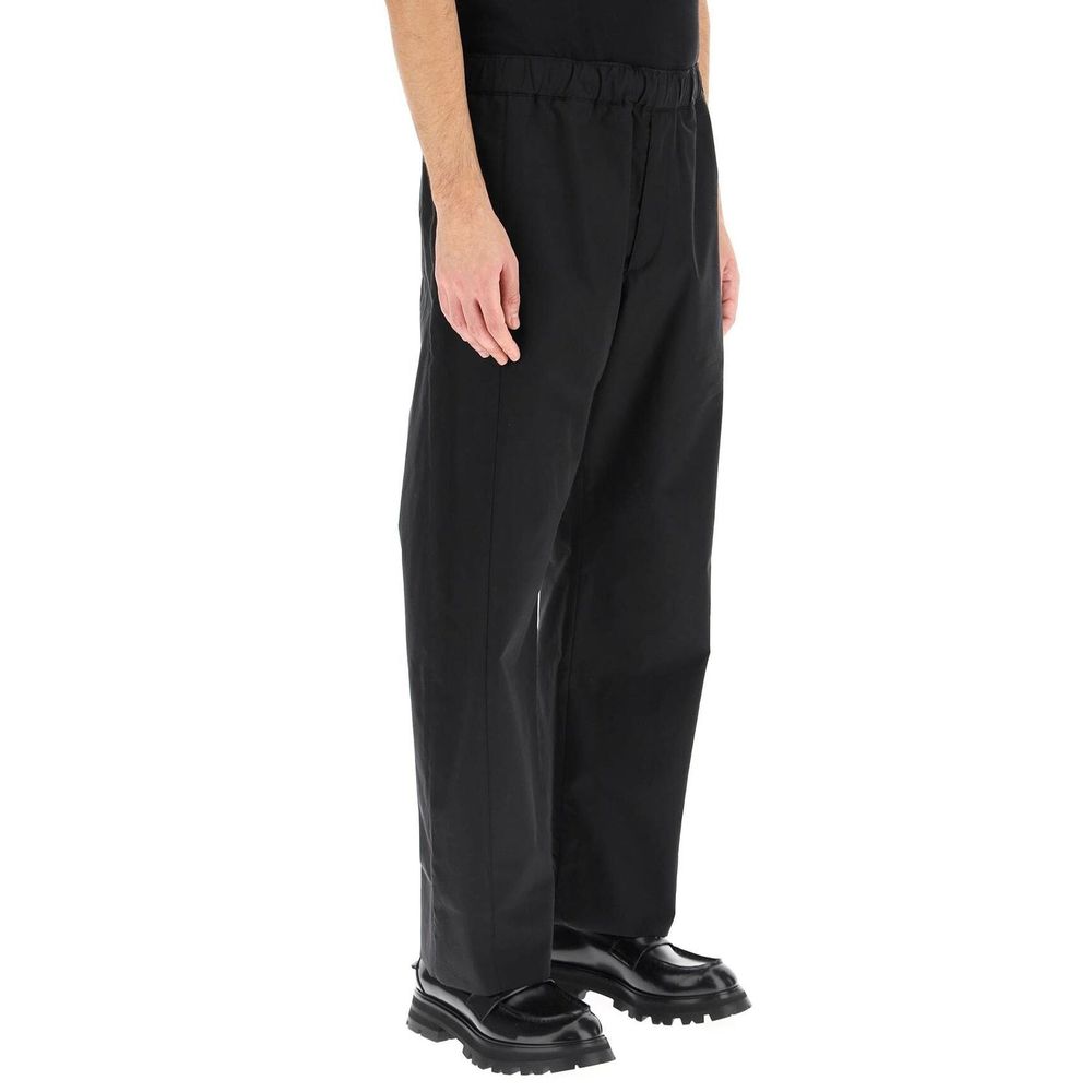 Pantalones Casuales De Algodón Negro Alexander McQueen