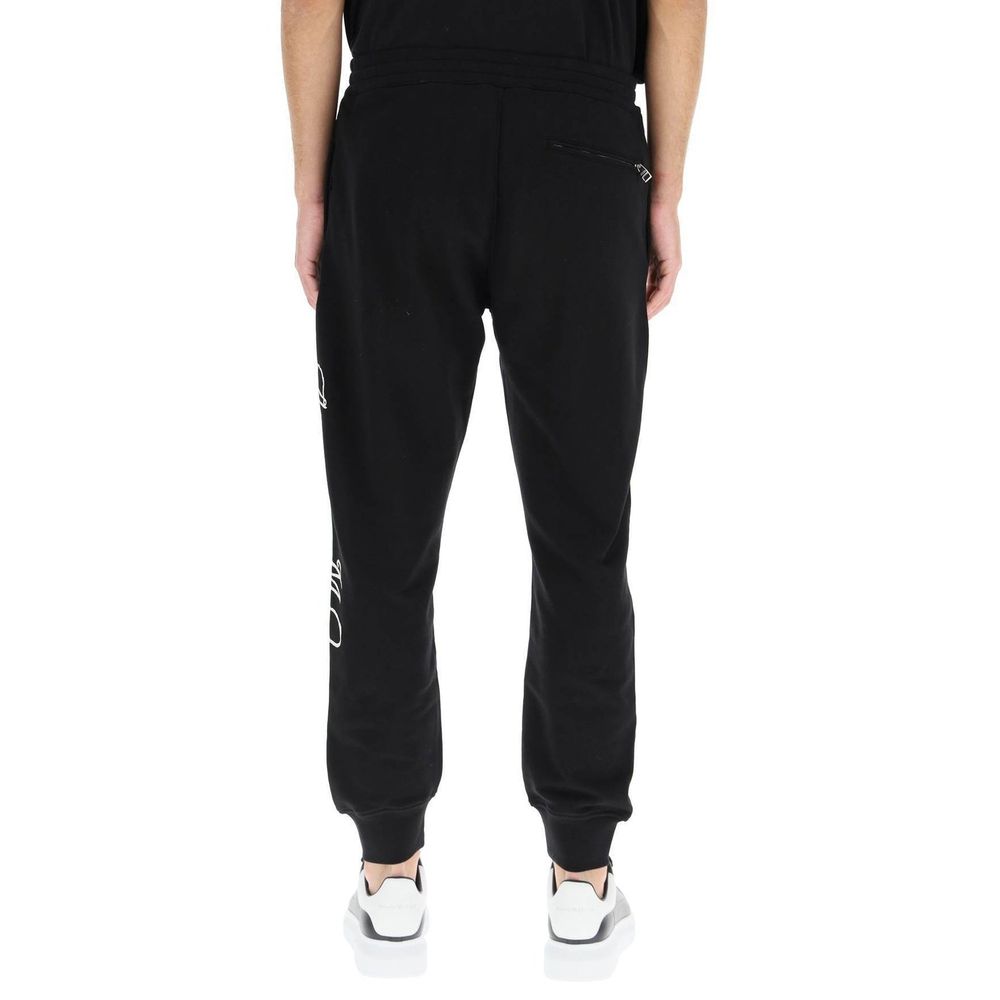 Alexander McQueen Joggers Negros De Algodón Para Entrenamiento