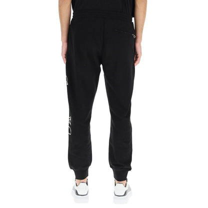 Alexander McQueen Joggers Negros De Algodón Para Entrenamiento