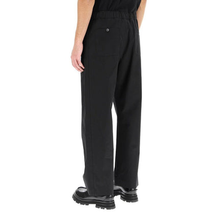Pantalones Casuales De Algodón Negro Alexander McQueen