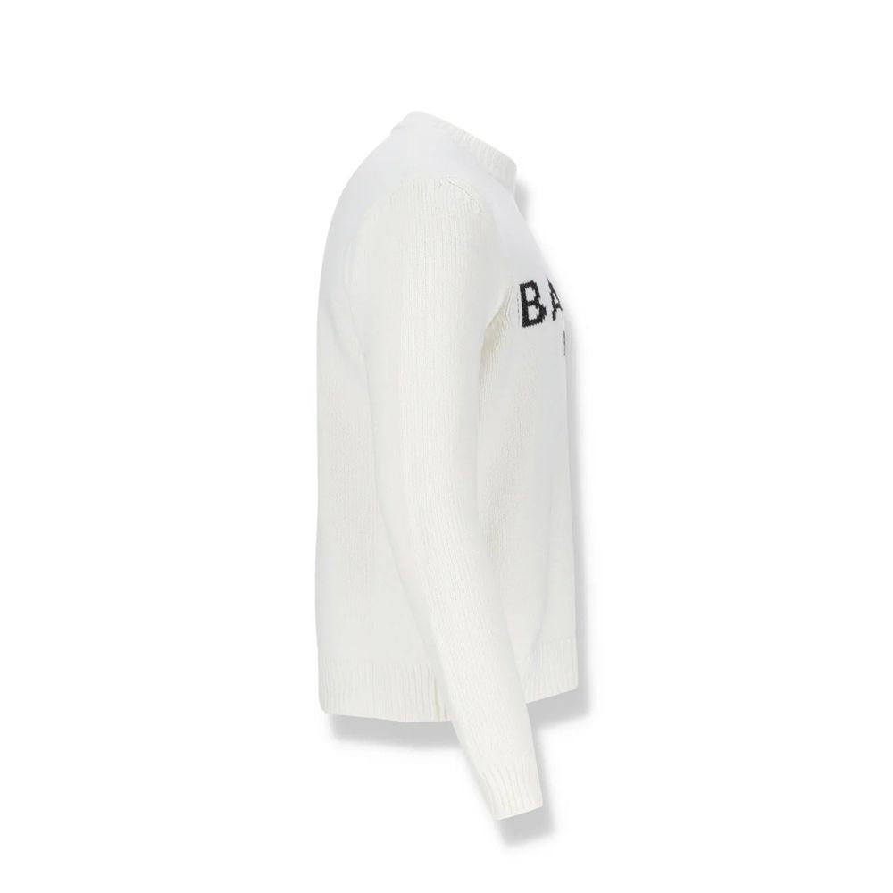 Balmain White Cotton Natural Fabric Sweatshirt