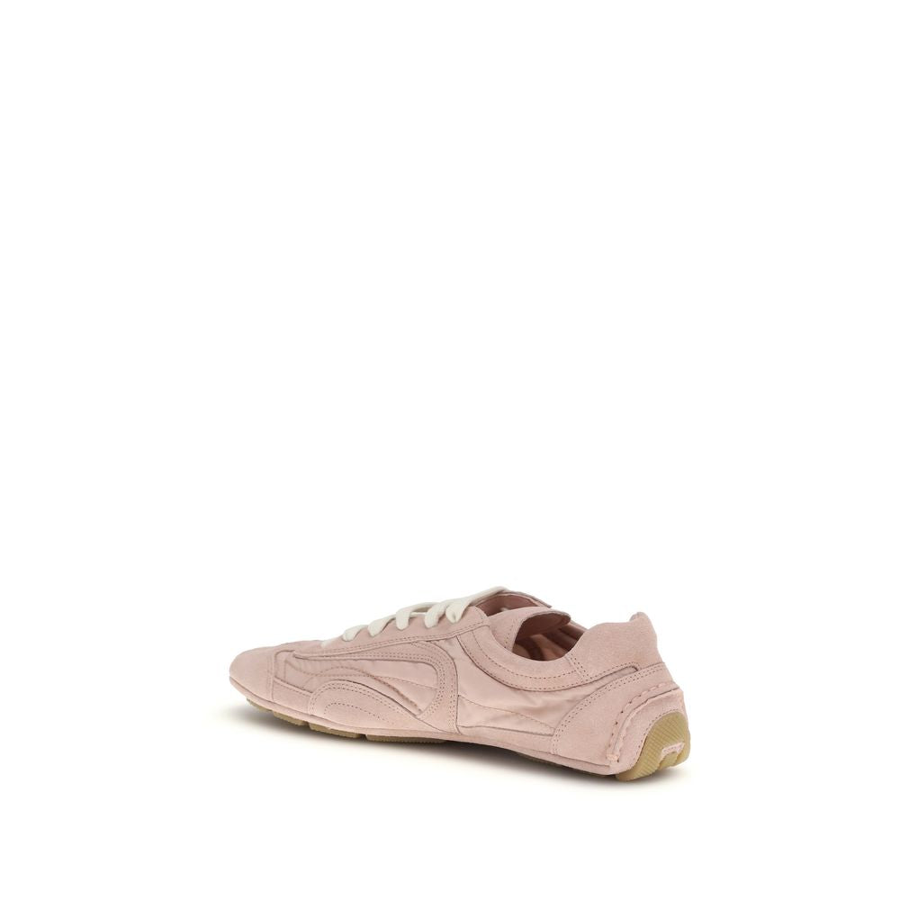 Prada Multicolor Sneakers in Suede Lamb Ovis Aries